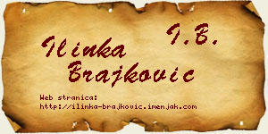 Ilinka Brajković vizit kartica